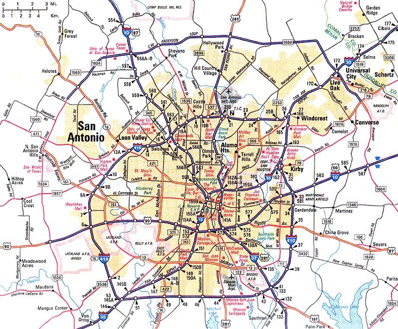 san antonio ville carte