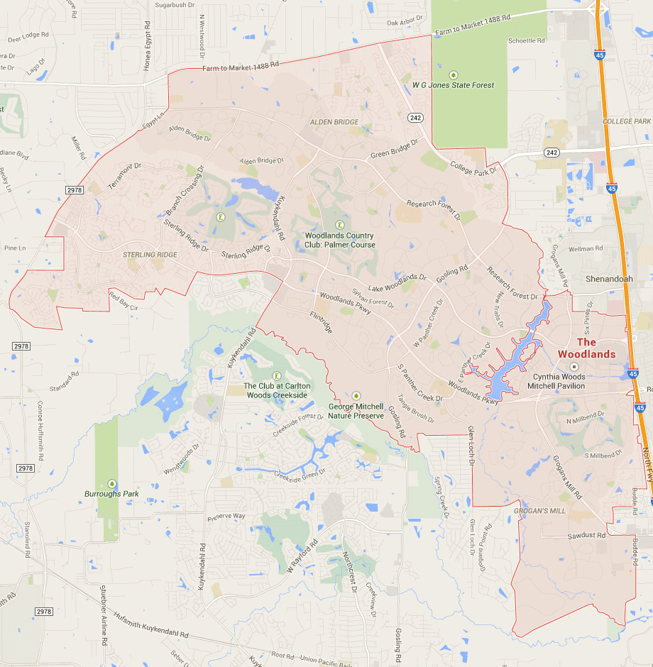 the woodlands texas carte eua