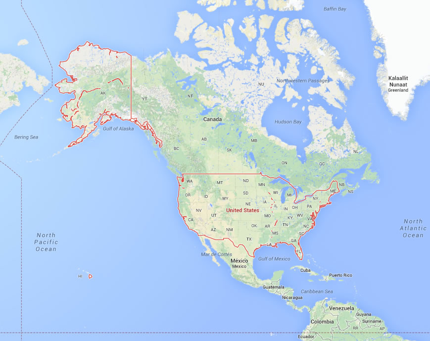 USA Google Carte