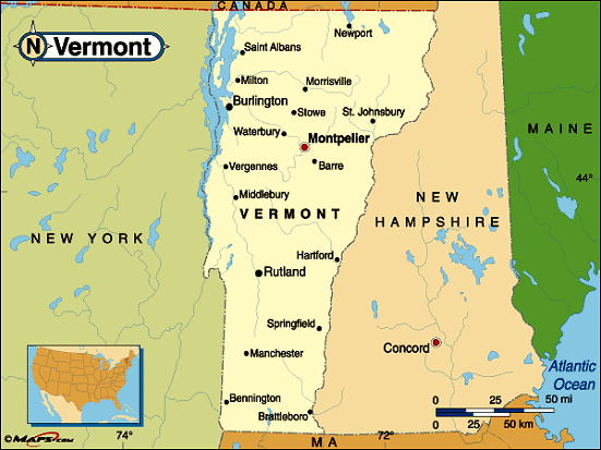 Vermont carte