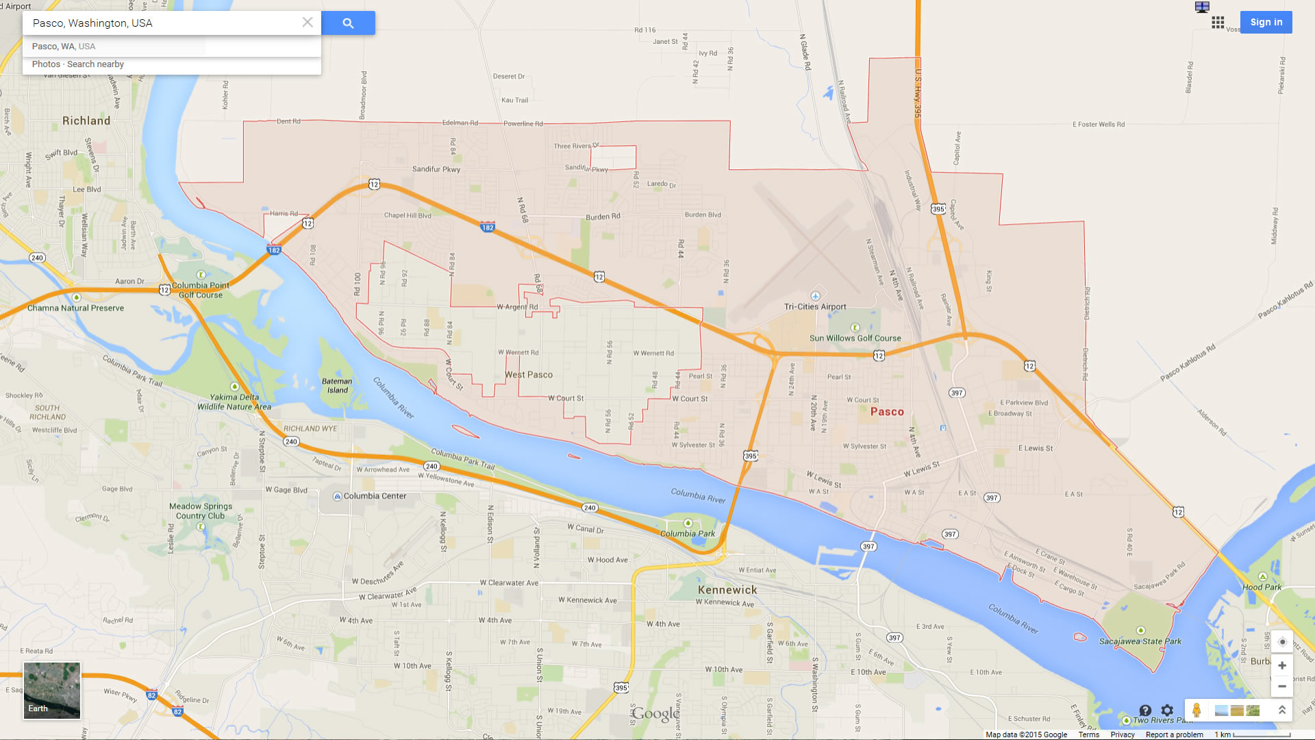 pasco carte washington eu