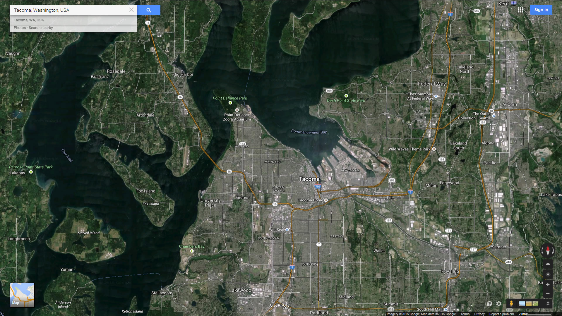 tacoma carte washington eu satellite