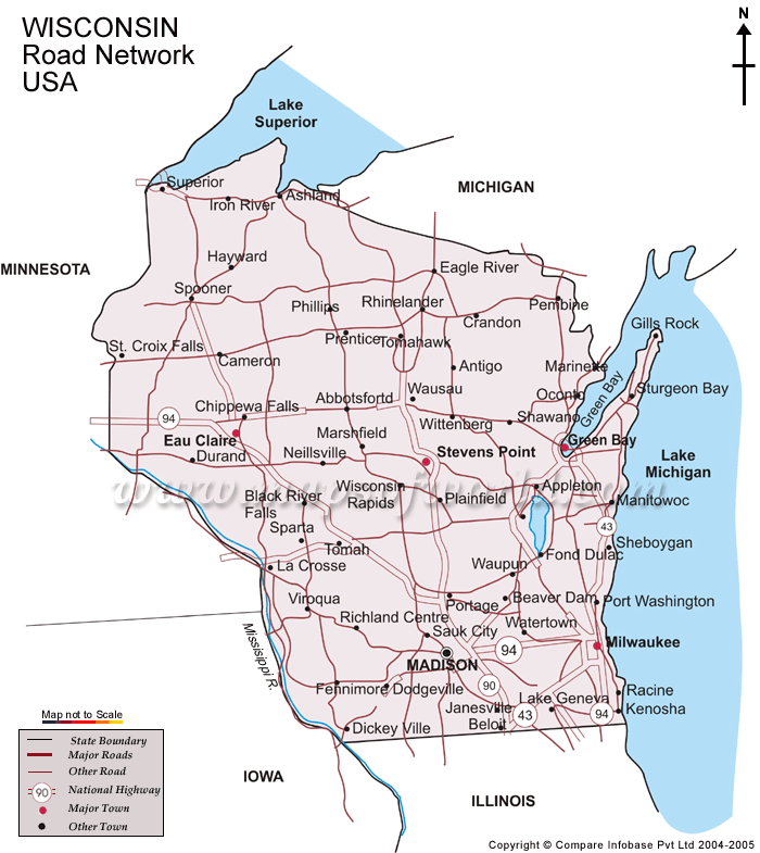 Wisconsin route carte
