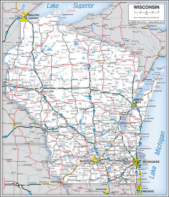 Wisconsin politique carte