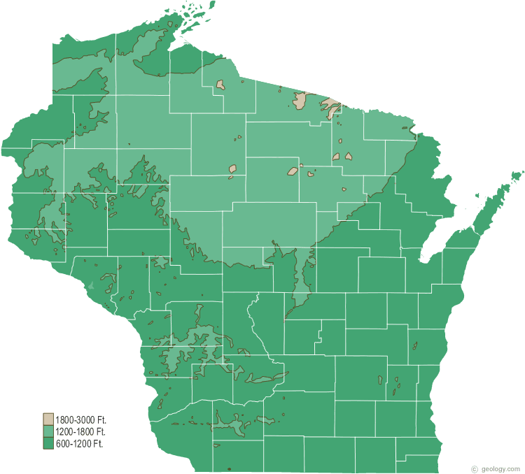 Wisconsin terre carte