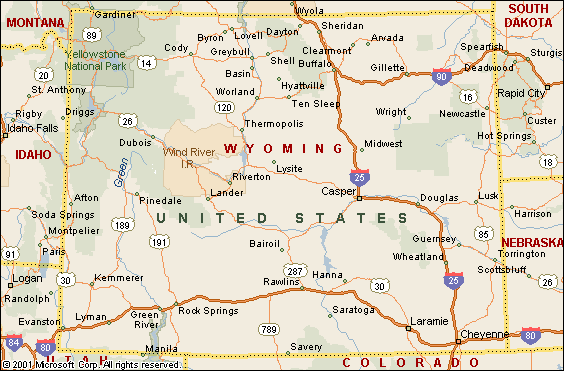 Wyoming cartes