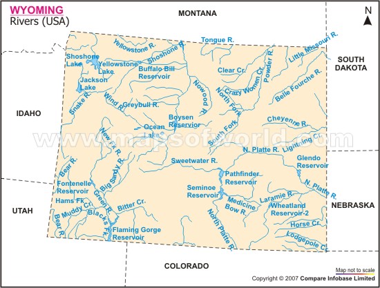 wyoming riviere carte