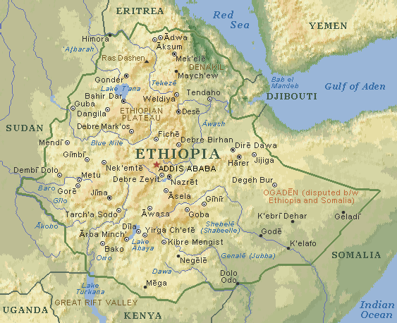 ethiopie cartes
