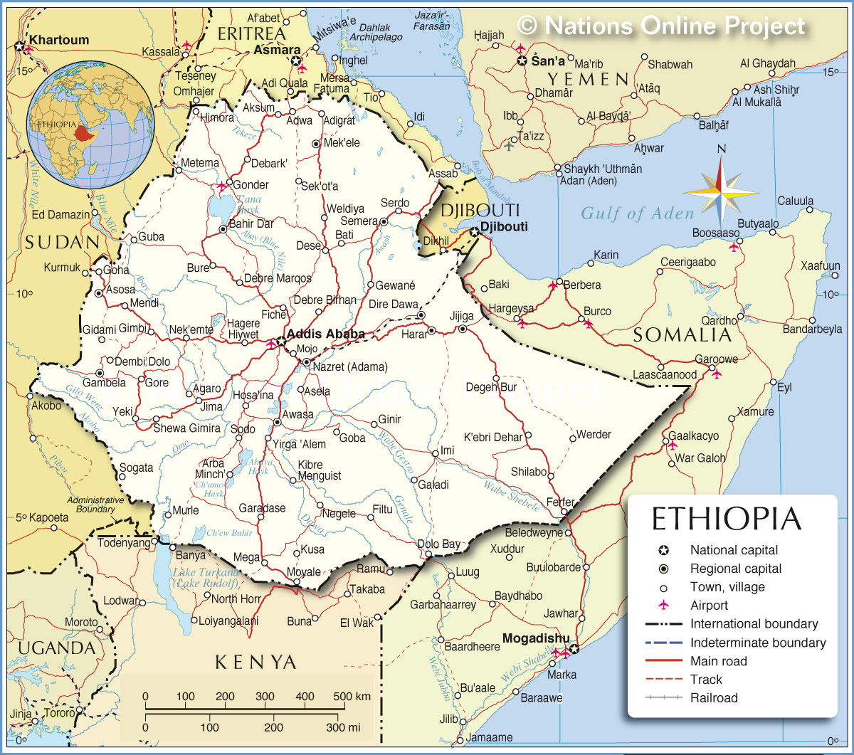 ethiopie national carte