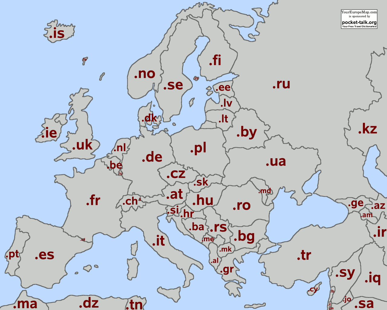 carte du tld europe