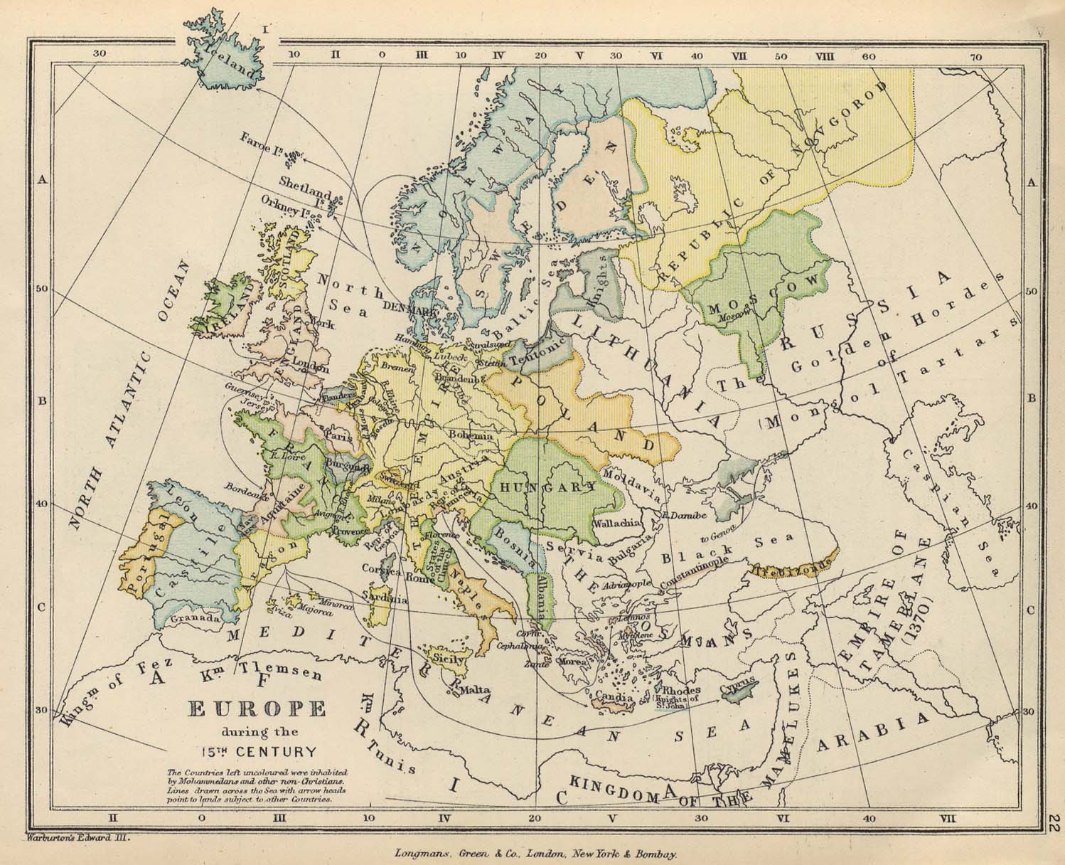 europe carte 15th century