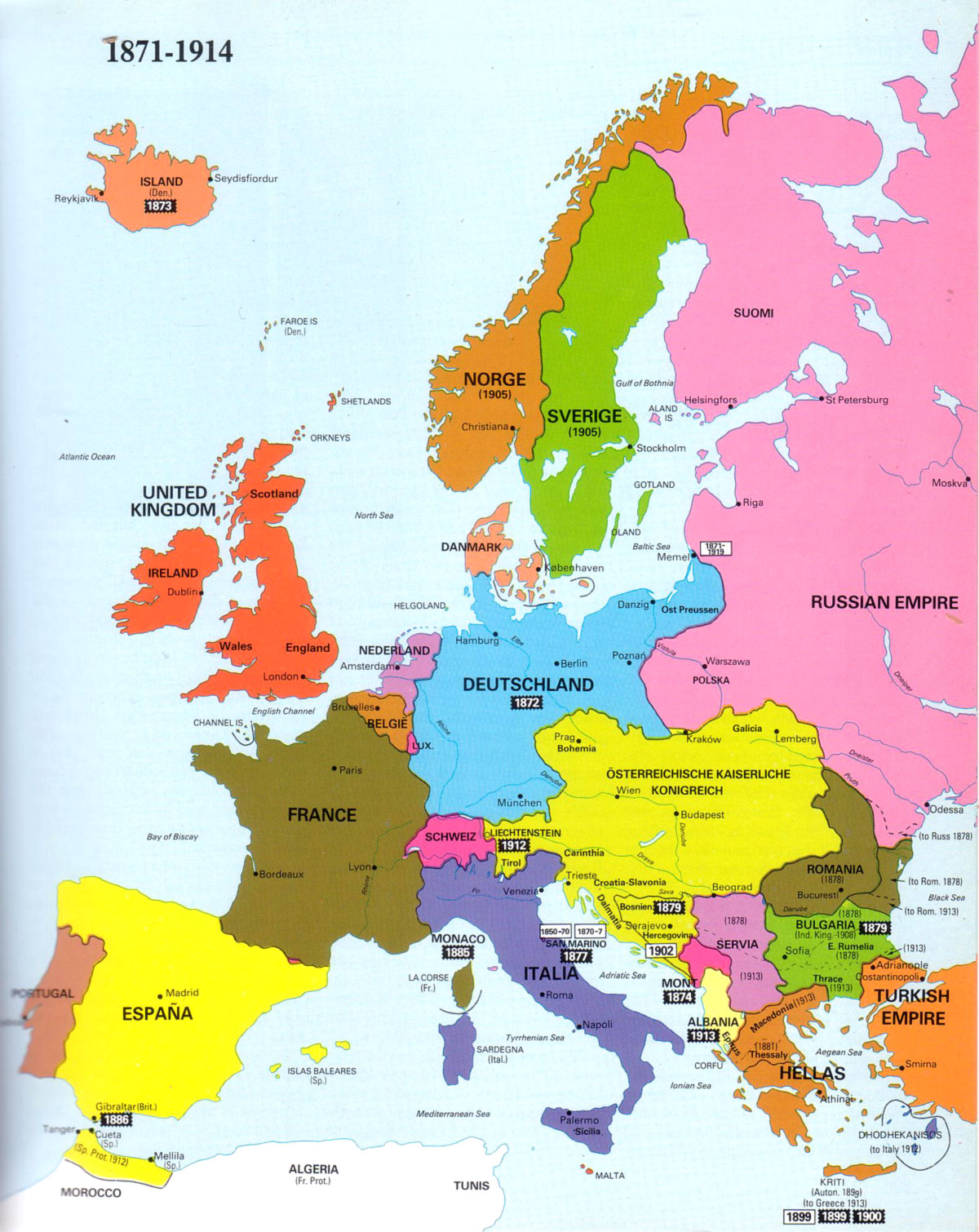 europe carte 1871 1914