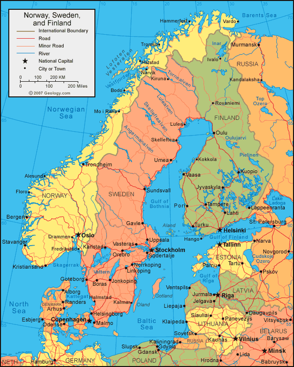 carte du Finlande