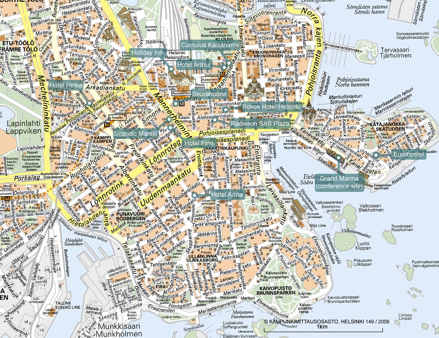 Helsinki Carte et Image Satellite
