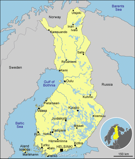 plan de Finlande Lahti