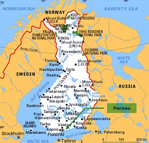 Finlande plan Porvoo