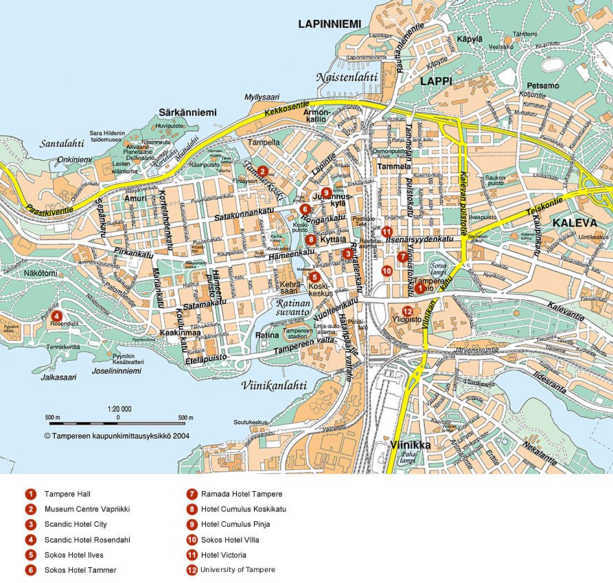 Tampere centre plan