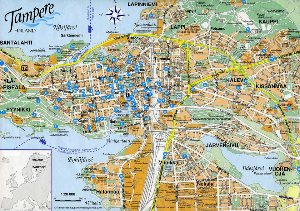 tampere ville centre plan