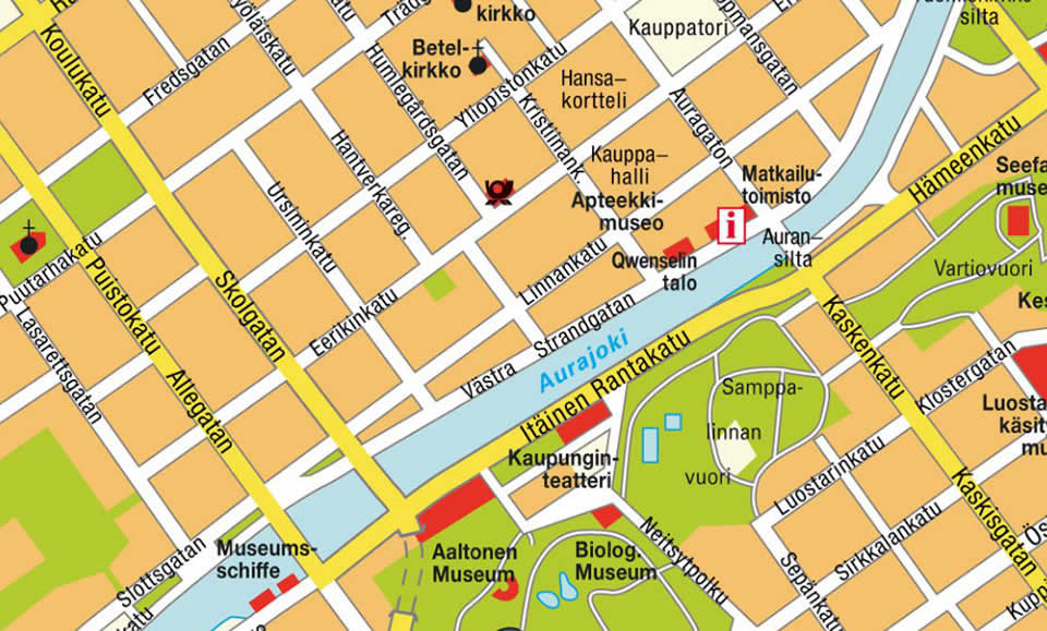 Turku centre ville plan