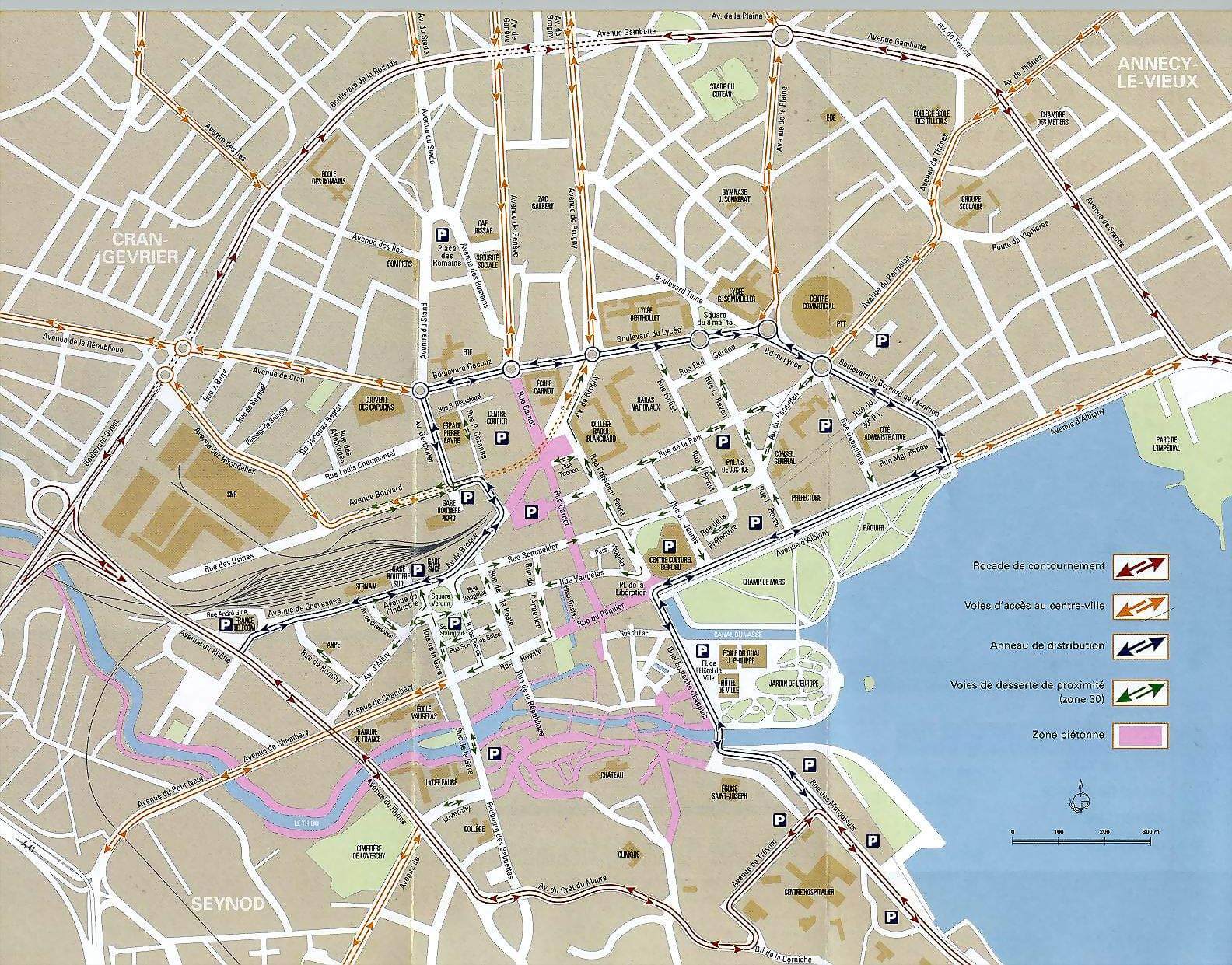 Annecy centre ville plan
