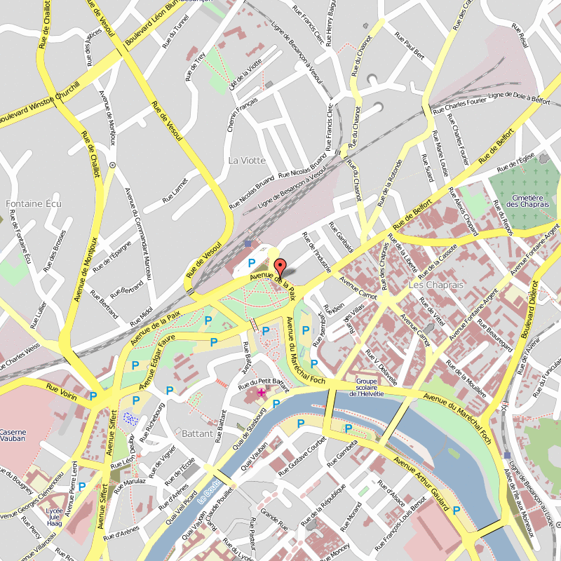 Besancon ville plan