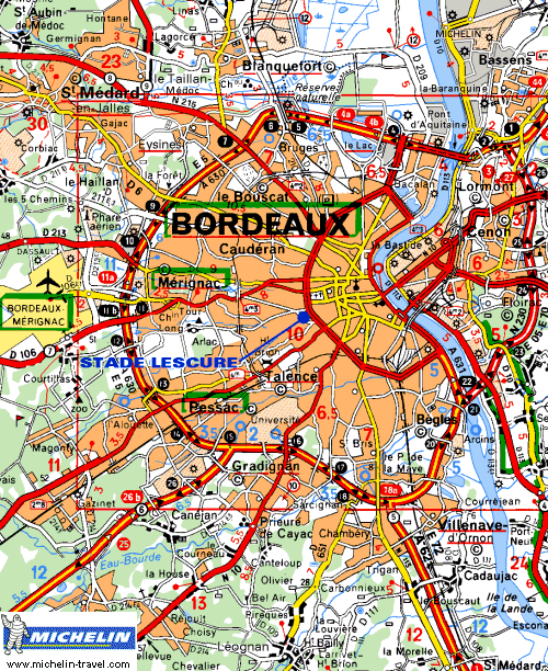 Bordeaux itineraire plan