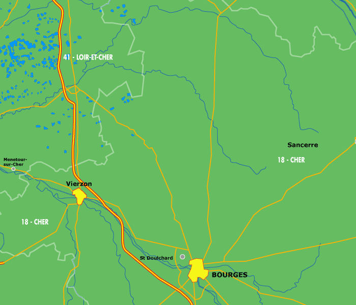 Bourges regions plan