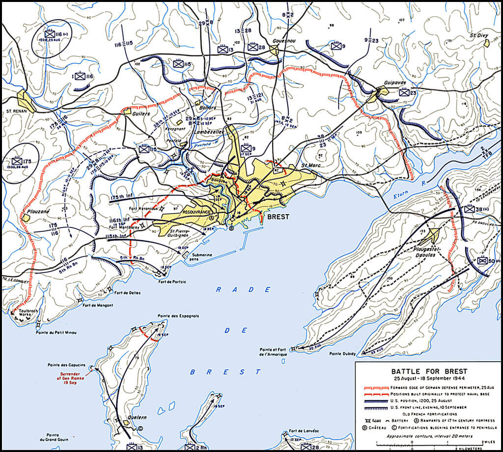 Brest battle plan 1944