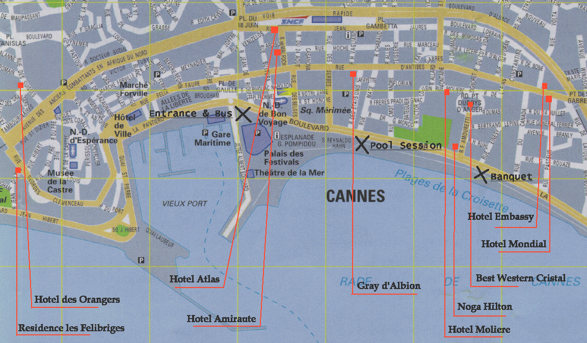 Cannes hotels plan