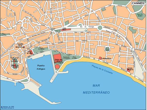 Cannes street plan