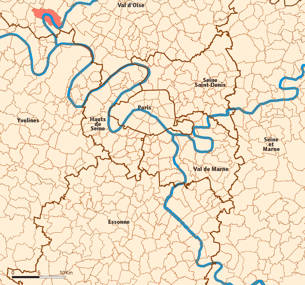 Cergy regions plan