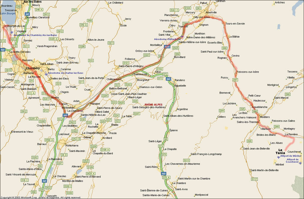 Chambery itineraire plan