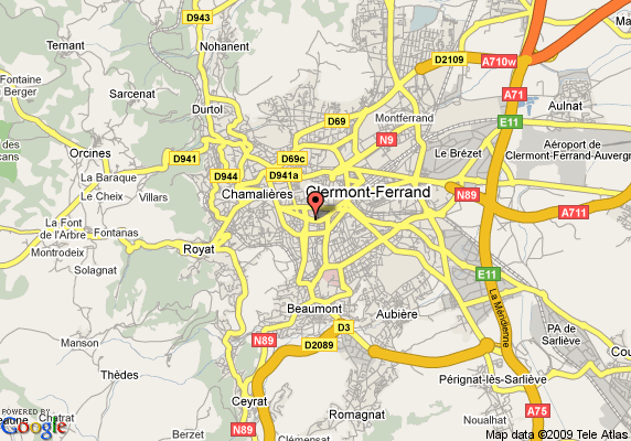 Clermont Ferrand hotels plan