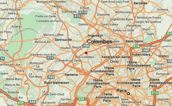 Colombes itineraire plan