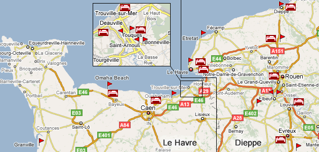 Le Havre hotels plan