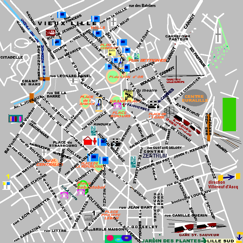 Lille touristique plan