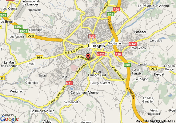 Limoges hotels plan