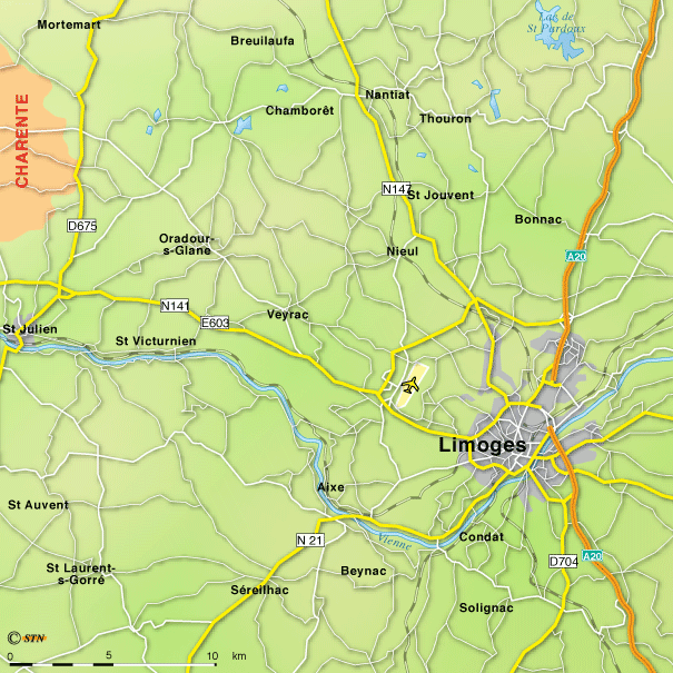 Limoges ville plan