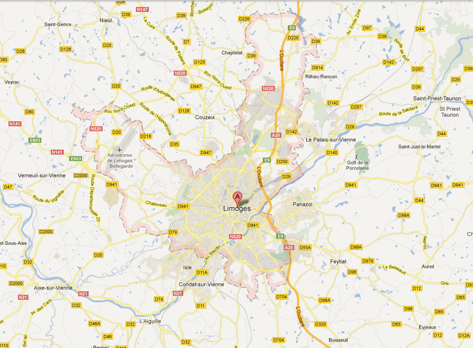 plan de Limoges