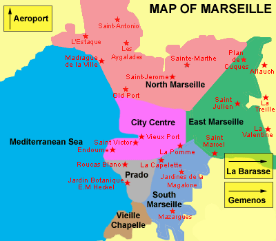Marseille quartiers plan