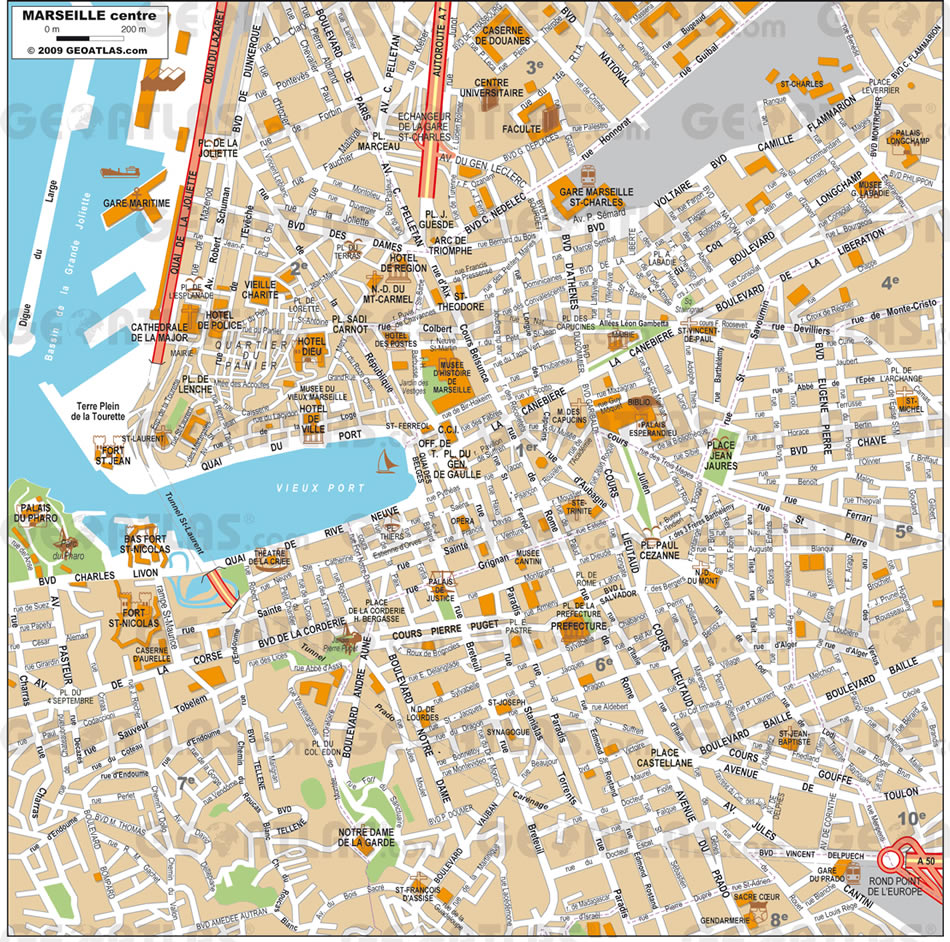 Marseille centre plan