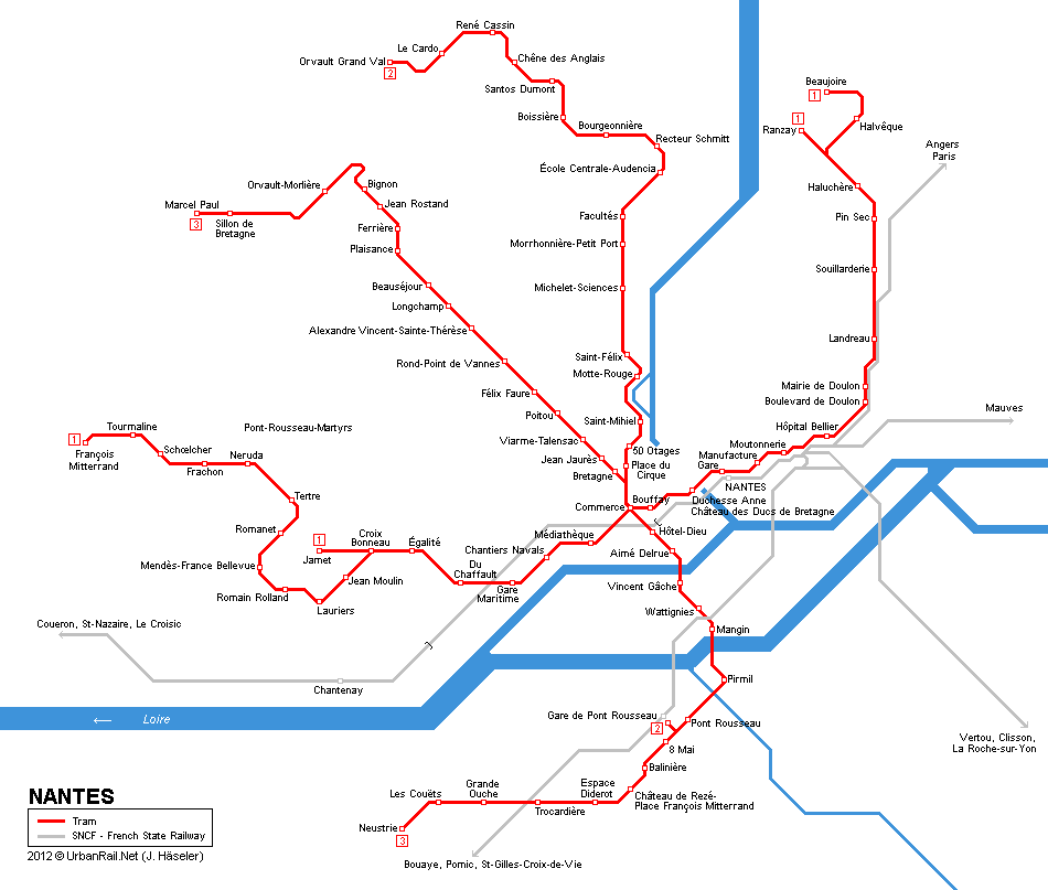 Nantes metro plan