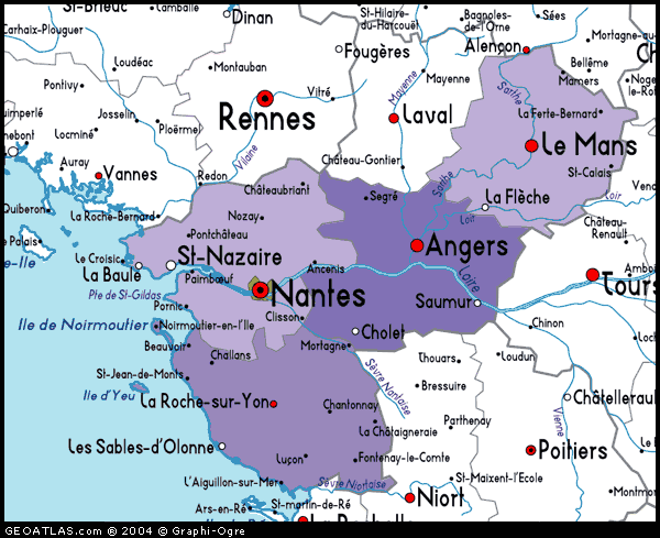 Pays de la Loirre Nantes plan