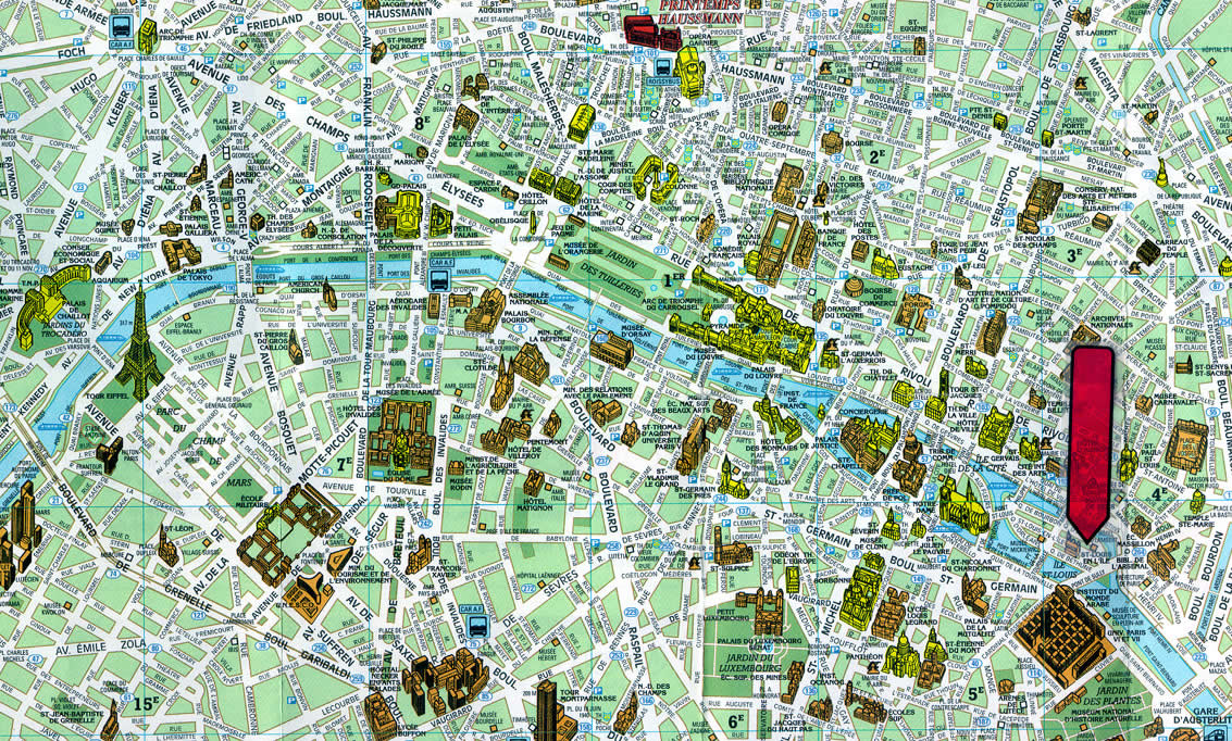 paris france monuments plan