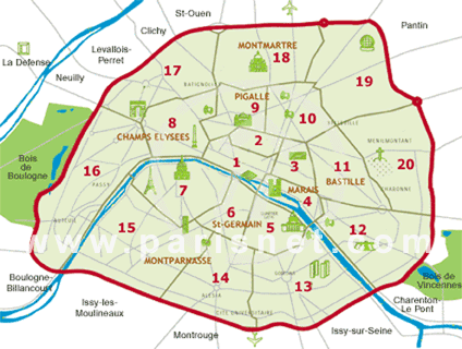 paris quartier plan