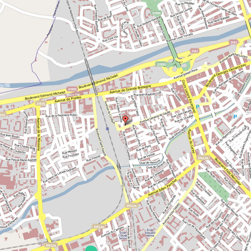 Perpignan hotels plan