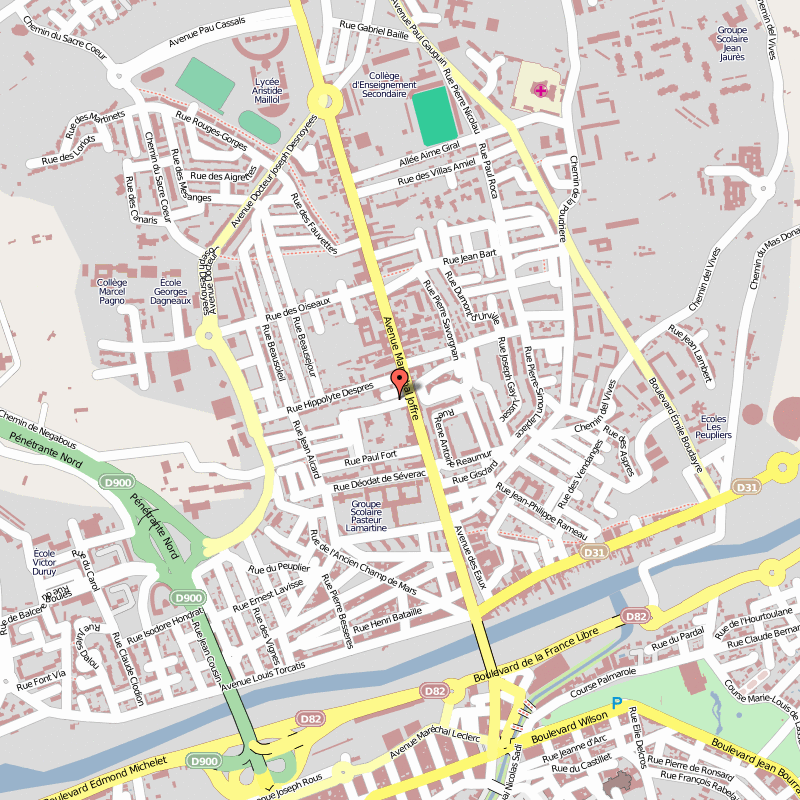 Perpignan street plan