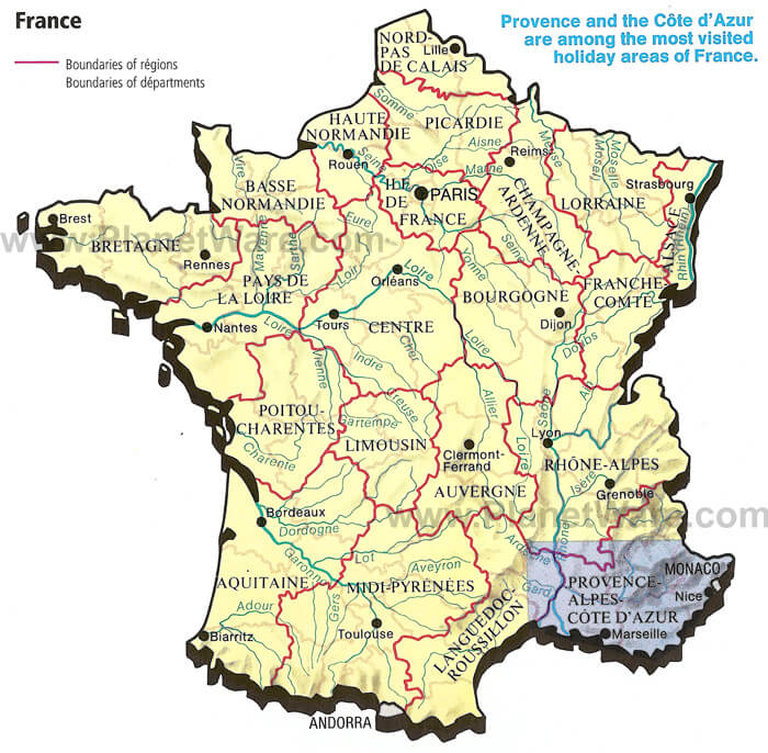 regions carte du france