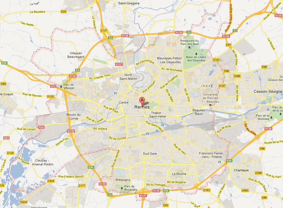 Rennes Carte Et Image Satellite