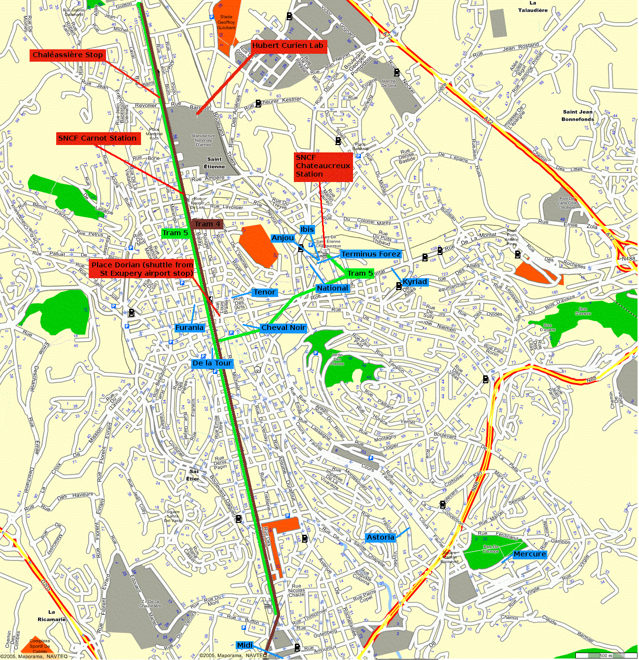 Saint Etienne plan